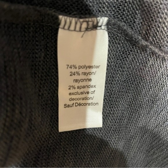 Maurices Dark Gray Cardigan with Floral Embroidery - Picture 6 of 6